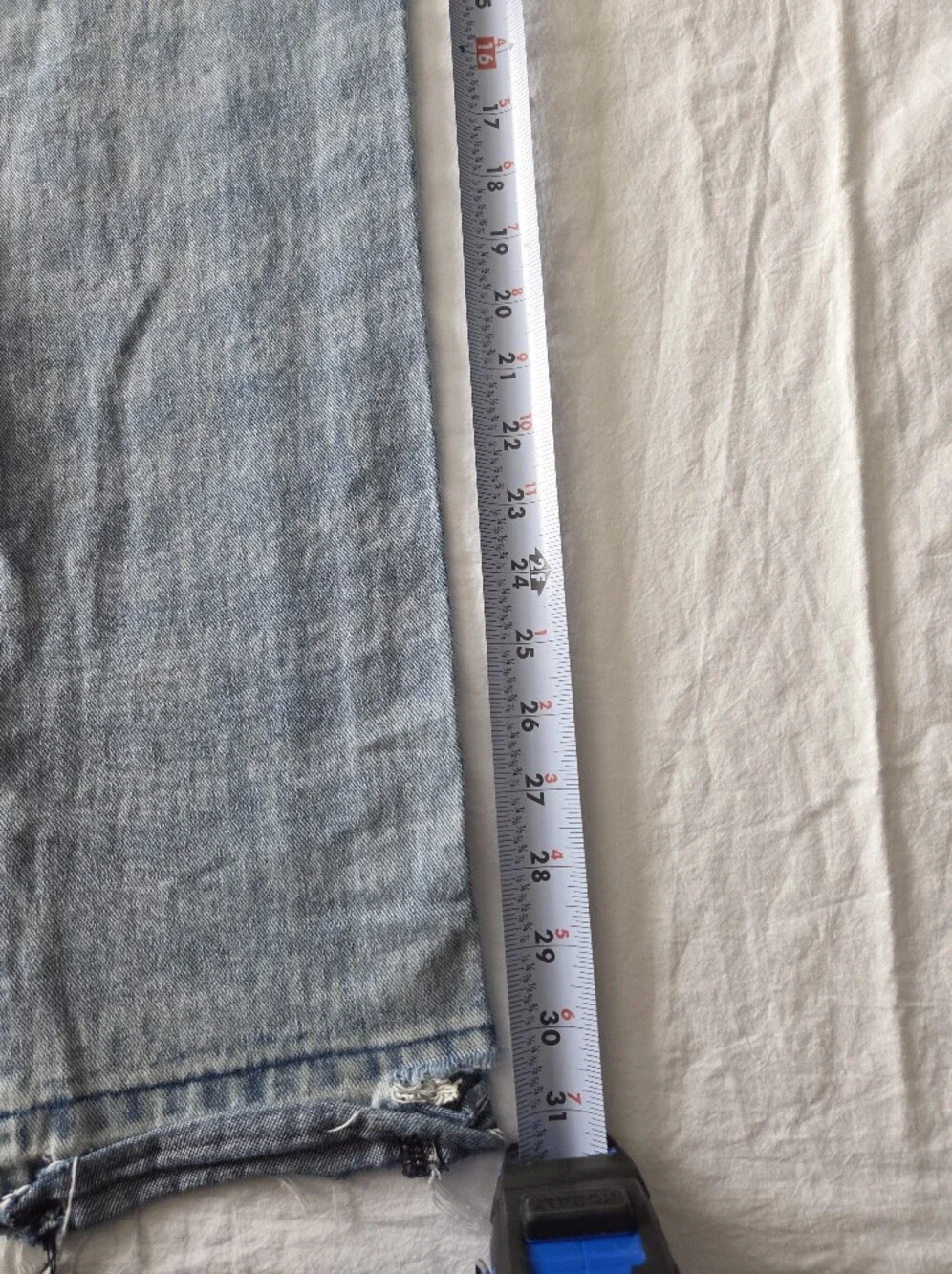 Light Blue Men's Distressed Jeans